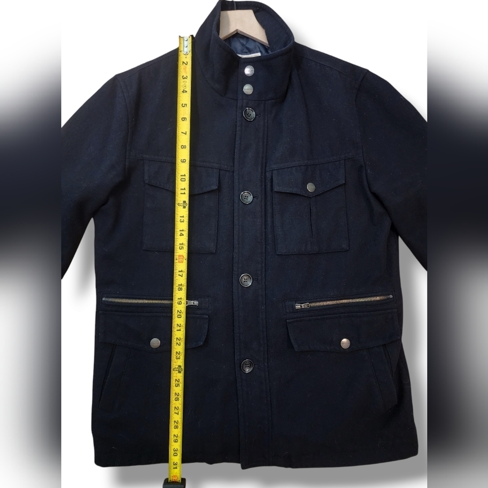 MICHAEL Michael Kors Wool Blend Military Field Lined Insulated Black Coa… - Picture 12 of 13